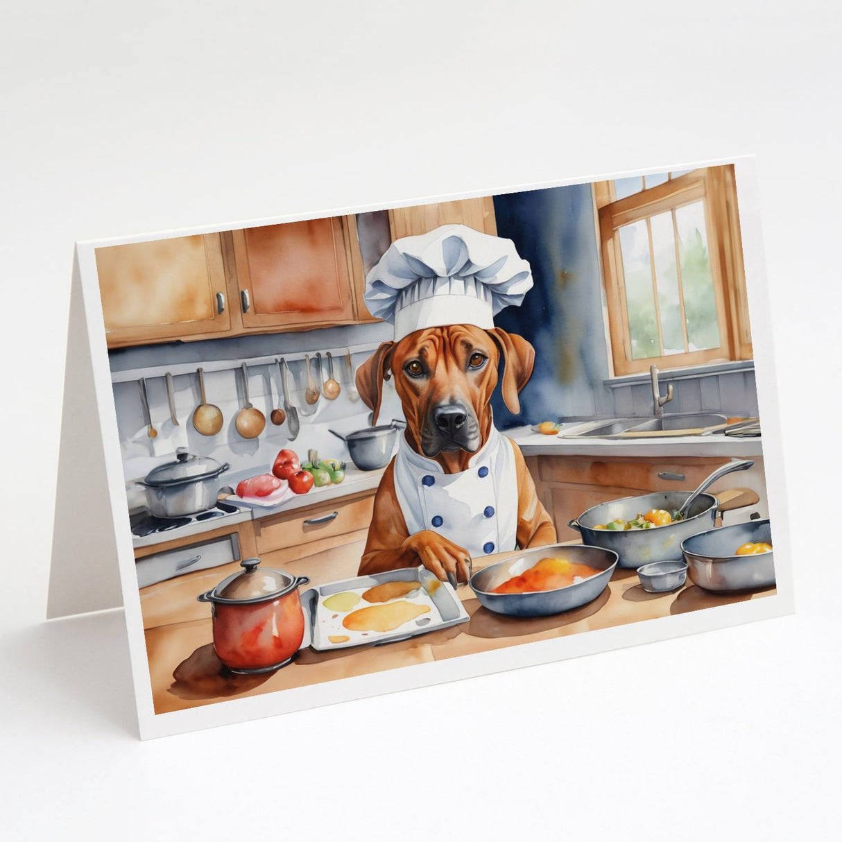 Rhodesian Ridgeback The Chef Greeting Cards Pack of 8