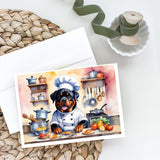 Rottweiler The Chef Greeting Cards Pack of 8