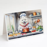 Samoyed The Chef Greeting Cards Pack of 8