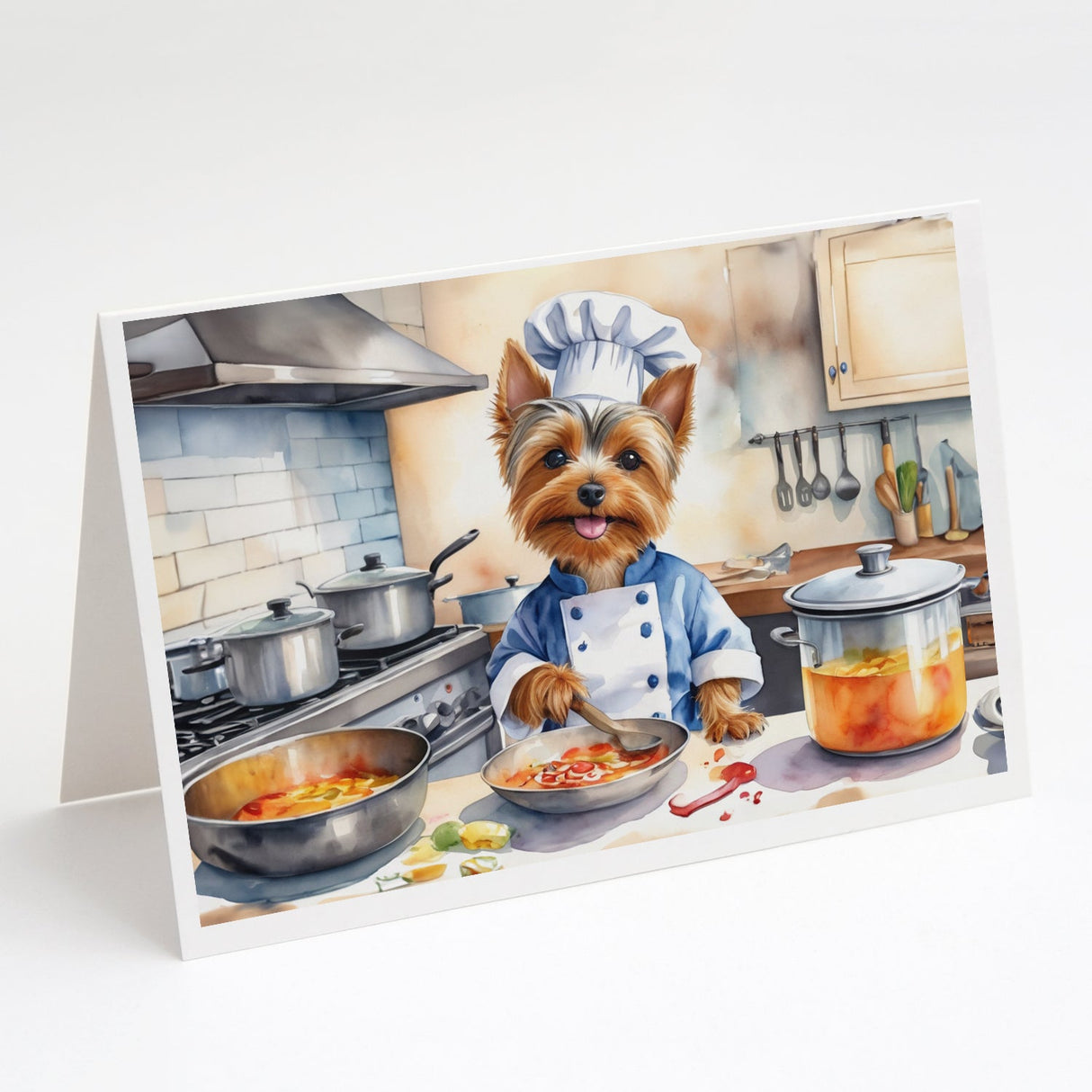 Silky Terrier The Chef Greeting Cards Pack of 8