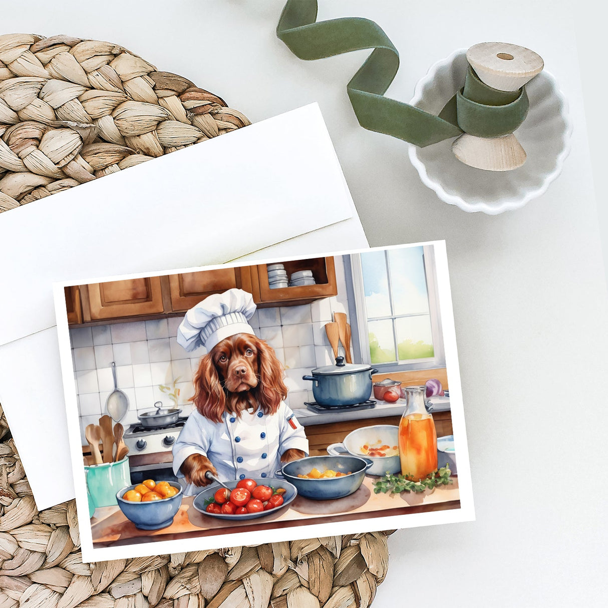 Sussex Spaniel The Chef Greeting Cards Pack of 8