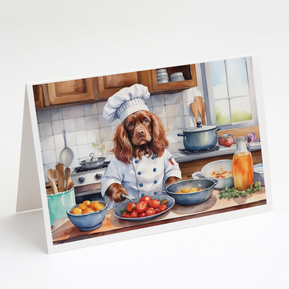 Sussex Spaniel The Chef Greeting Cards Pack of 8