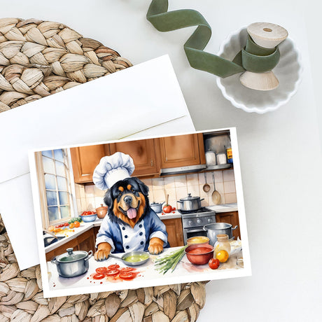 Tibetan Mastiff The Chef Greeting Cards Pack of 8