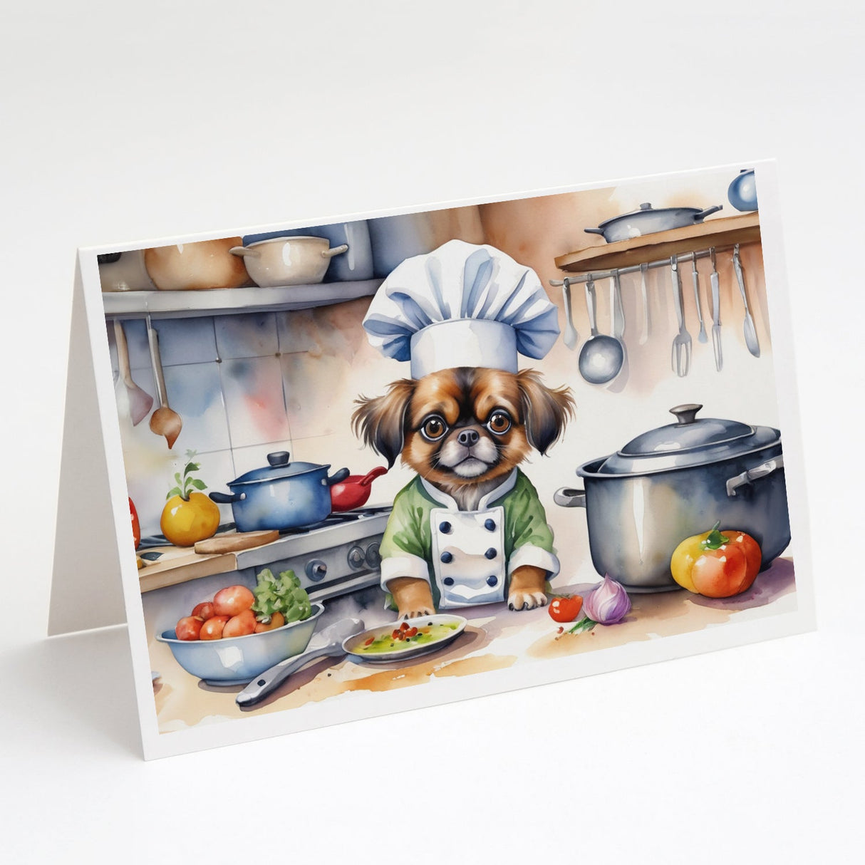 Tibetan Spaniel The Chef Greeting Cards Pack of 8