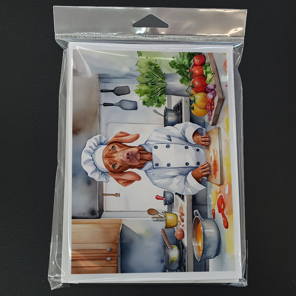 Vizsla The Chef Greeting Cards Pack of 8