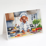 Vizsla The Chef Greeting Cards Pack of 8