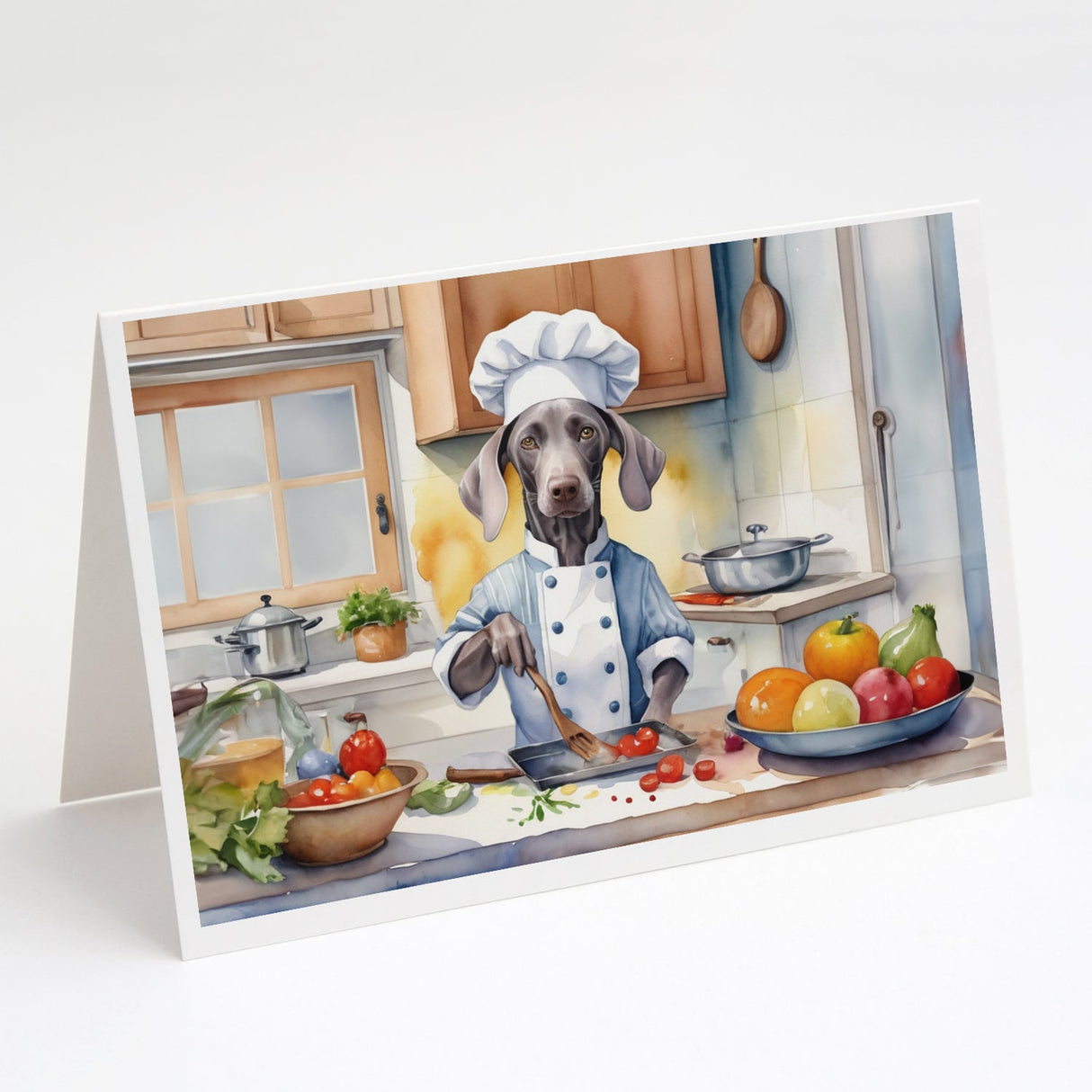 Weimaraner The Chef Greeting Cards Pack of 8