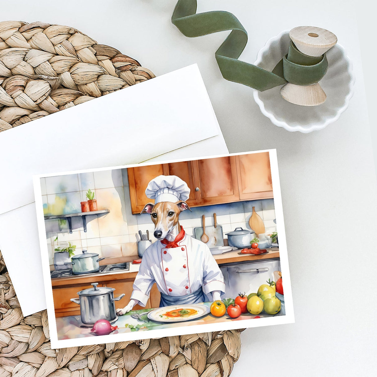 Whippet The Chef Greeting Cards Pack of 8