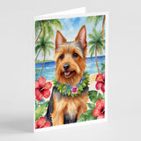 Australian Terrier Luau Greeting Cards Pack of 8