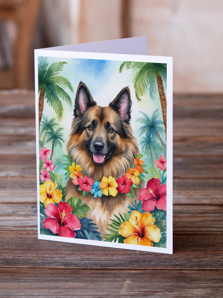 Belgian Tervuren Luau Greeting Cards Pack of 8