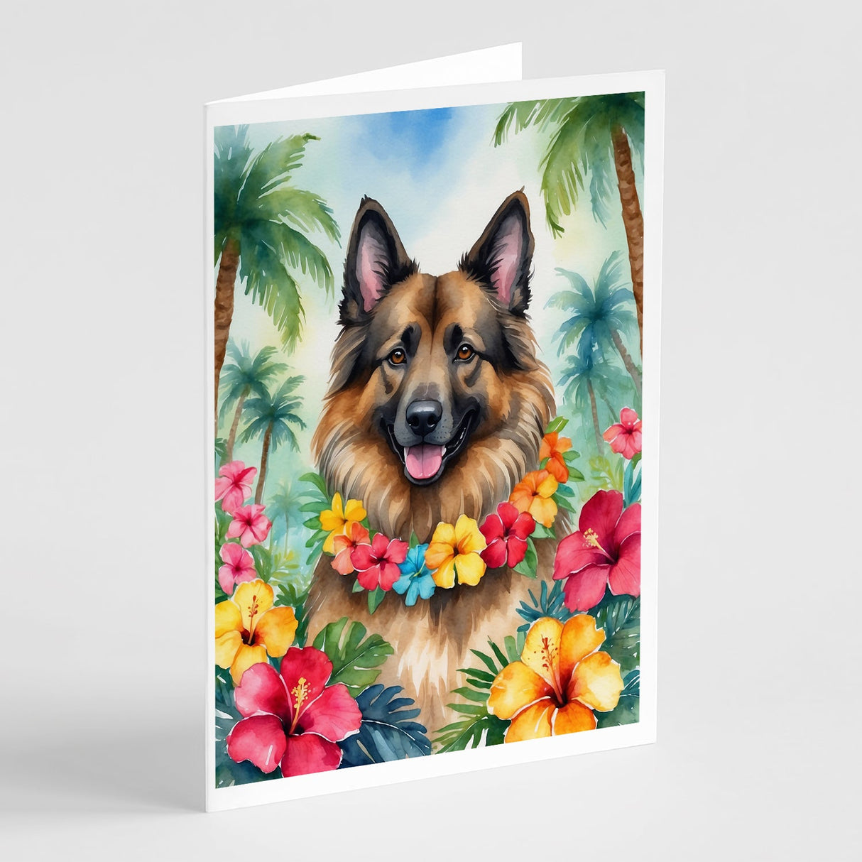 Belgian Tervuren Luau Greeting Cards Pack of 8