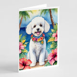 Bichon Frise Luau Greeting Cards Pack of 8