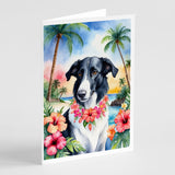 Borzoi Luau Greeting Cards Pack of 8