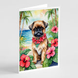 Brussels Griffon Luau Greeting Cards Pack of 8