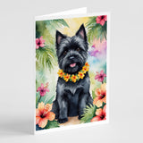 Cairn Terrier Luau Greeting Cards Pack of 8