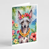 Chinese Crested Luau Greeting Cards Pack of 8