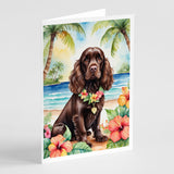 Cocker Spaniel Luau Greeting Cards Pack of 8