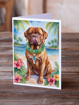 Dogue de Bordeaux Luau Greeting Cards Pack of 8