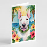 English Bull Terrier Luau Greeting Cards Pack of 8