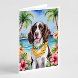 English Springer Spaniel Luau Greeting Cards Pack of 8