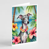 Italian Greyhound Luau Greeting Cards Pack of 8