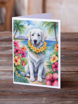 Kuvasz Luau Greeting Cards Pack of 8