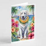 Kuvasz Luau Greeting Cards Pack of 8