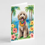 Labradoodle Luau Greeting Cards Pack of 8