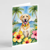 Yellow Labrador Retriever Luau Greeting Cards Pack of 8