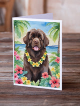 Newfoundland Luau Greeting Cards Pack of 8