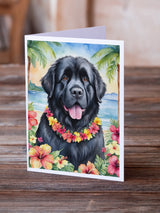 Newfoundland Luau Greeting Cards Pack of 8