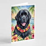 Newfoundland Luau Greeting Cards Pack of 8