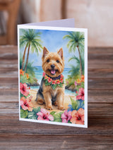 Norwich Terrier Luau Greeting Cards Pack of 8