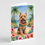 Norwich Terrier Luau Greeting Cards Pack of 8