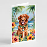 Nova Scotia Duck Tolling Retriever Luau Greeting Cards Pack of 8