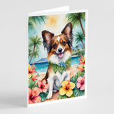 Papillon Luau Greeting Cards Pack of 8