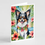 Papillon Luau Greeting Cards Pack of 8