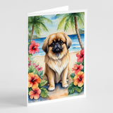 Pekingese Luau Greeting Cards Pack of 8