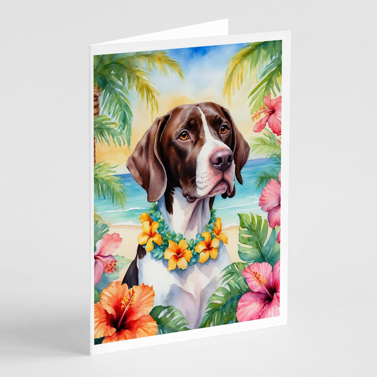 Pointer Luau Greeting Cards Pack of 8