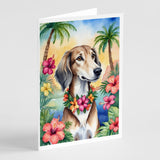 Saluki Luau Greeting Cards Pack of 8