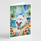 Samoyed Luau Greeting Cards Pack of 8