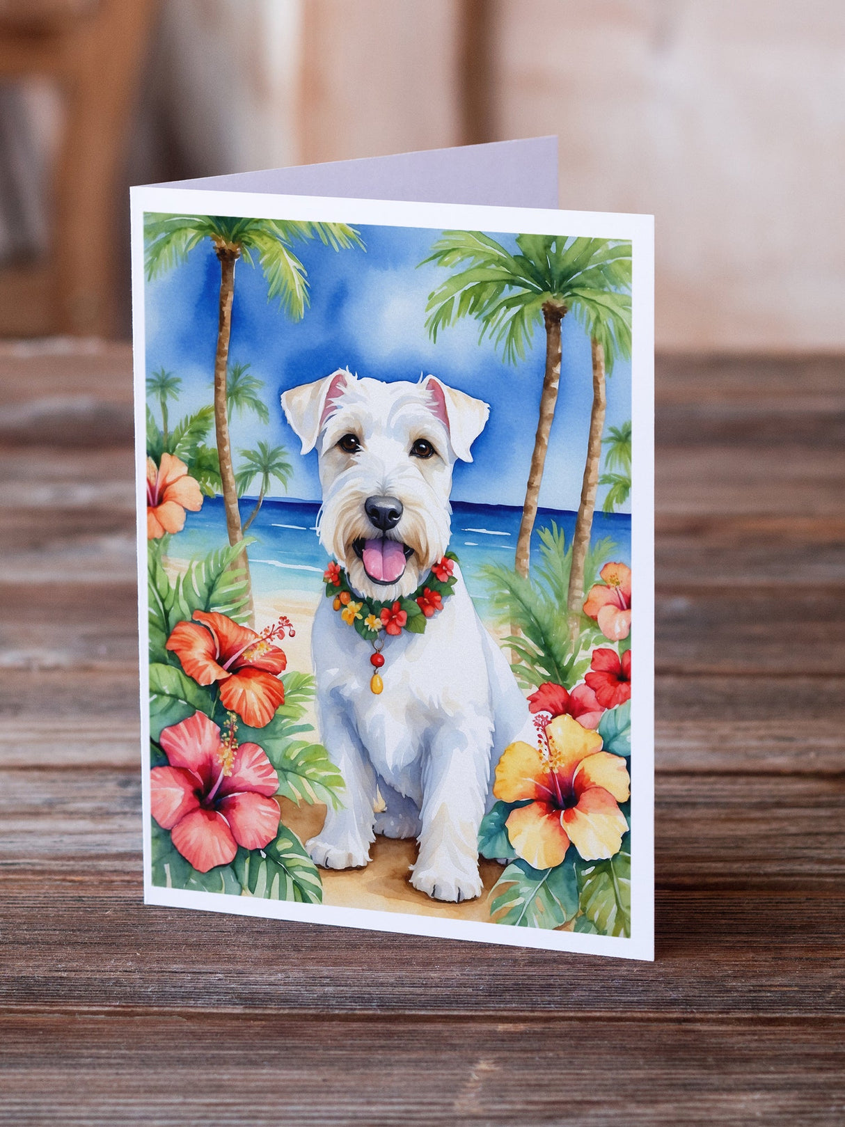 Sealyham Terrier Luau Greeting Cards Pack of 8