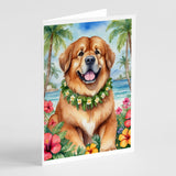 Tibetan Mastiff Luau Greeting Cards Pack of 8