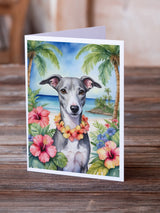 Whippet Luau Greeting Cards Pack of 8