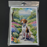 American Foxhound Spring Garden Greeting Cards Pack of 8