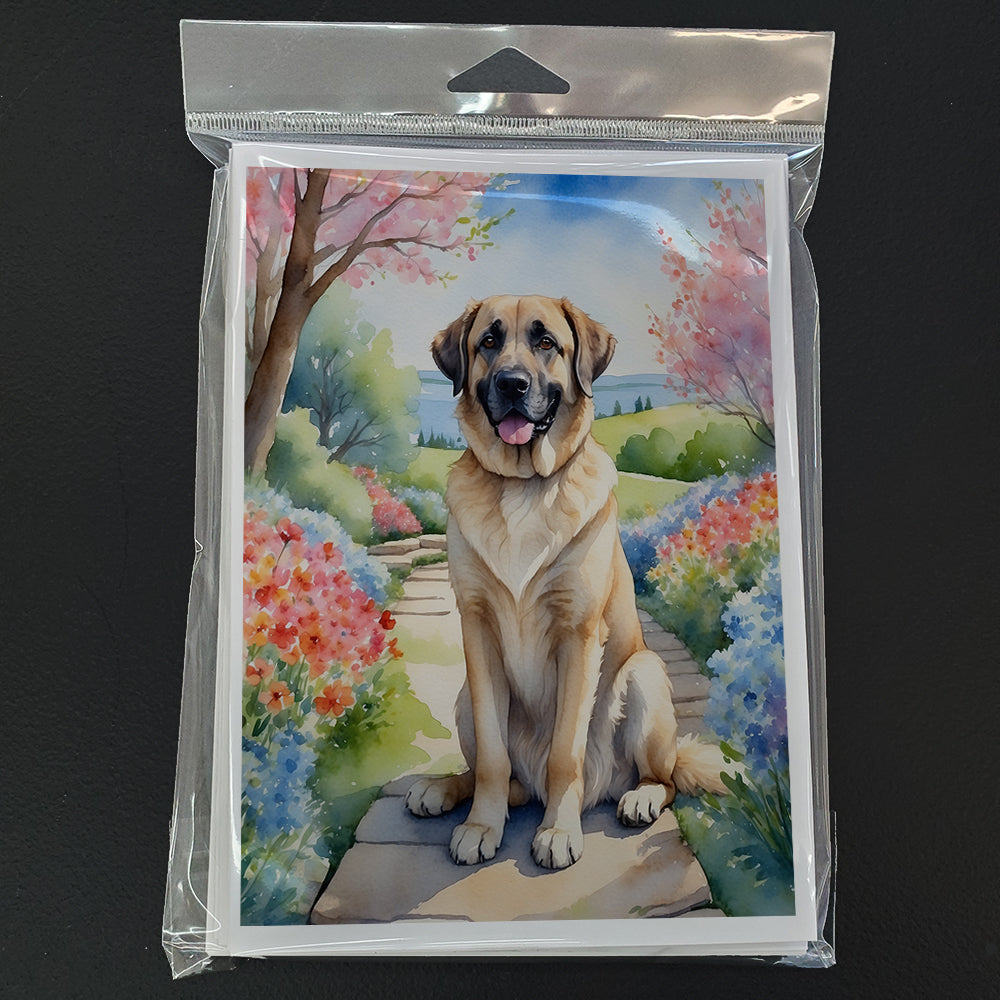 Anatolian Shepherd Spring Garden Greeting Cards Pack of 8