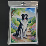 Borzoi Spring Path Greeting Cards Pack of 8