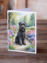 Bouvier des Flandres Spring Path Greeting Cards Pack of 8