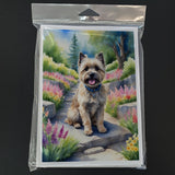 Cairn Terrier Spring Path Greeting Cards Pack of 8