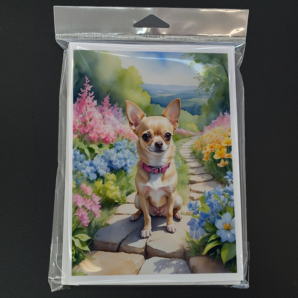 Chihuahua Spring Path Greeting Cards Pack of 8